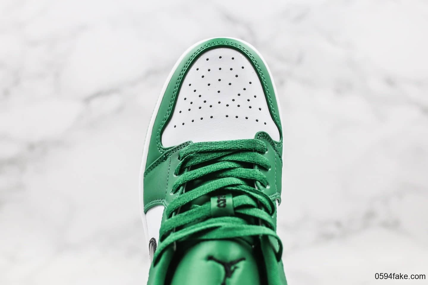 乔丹Air Jordan 1 Low纯原版本低帮AJ1小凯尔特人白绿配色头层原裁片 货号：553558-301