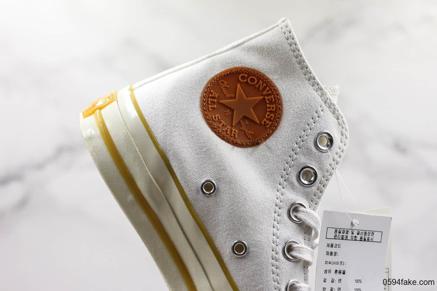 匡威Converse Chuck 70 Pop公司级版本高帮复古帆布鞋白色欧索莱鞋垫 货号:165720C