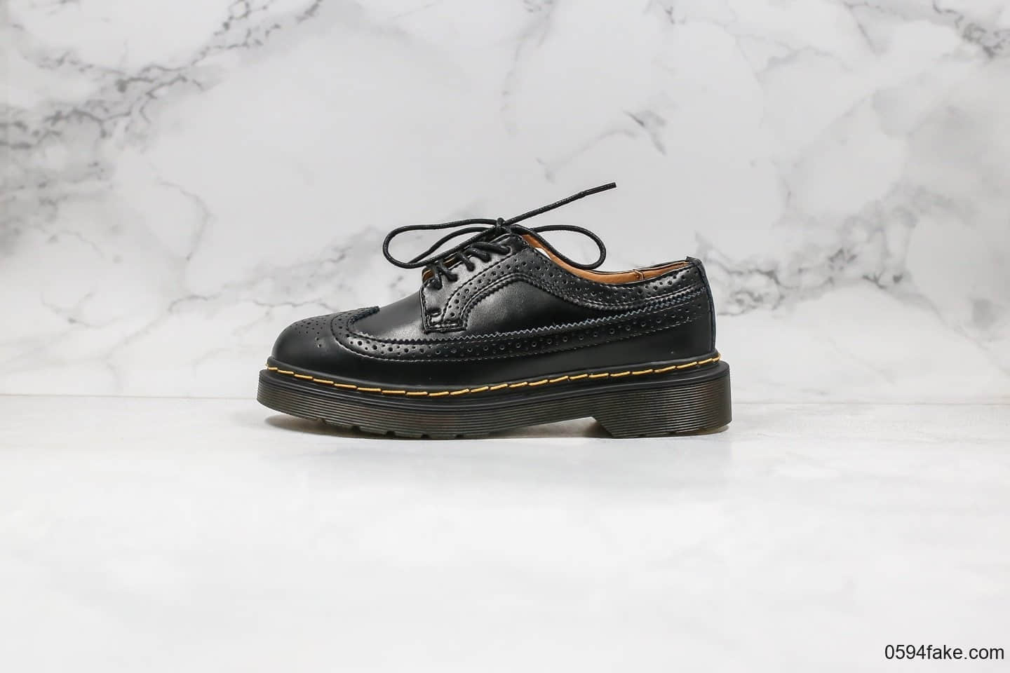 Dr.martens公司级版本Dr马丁靴低帮三孔布洛克系列黑色原材生产耐穿耐磨