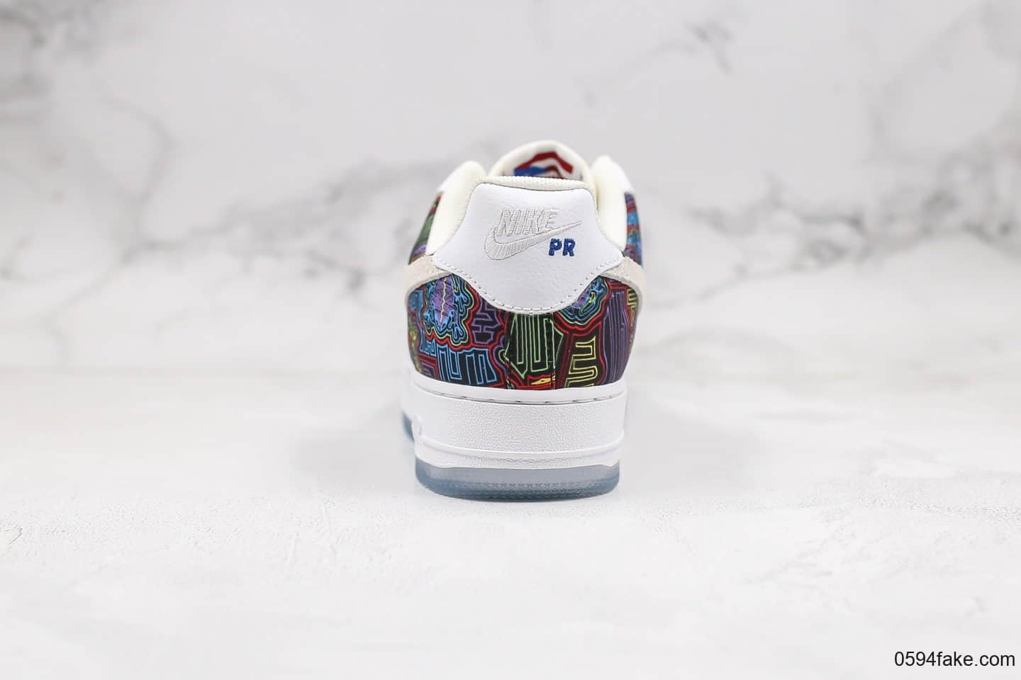 耐克OFFICIALLY CANCELED THE AIR FORCE 1 PUERTO RICO纯原版本低帮空军一号小青蛙抽象艺术风格内置全掌Sole气垫原盒原标 货号：CJ1620-100