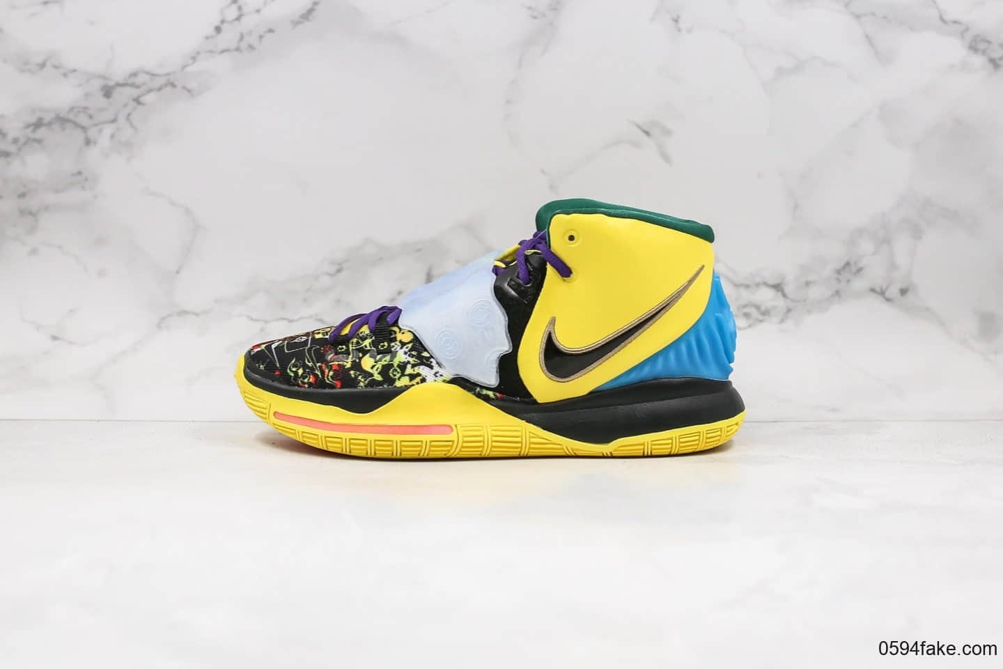 耐克Nike Kyrie 6 CNY纯原版本欧文6代黄蓝黑中国年压岁钱配色内置气垫支持实战 货号:CD5029-700
