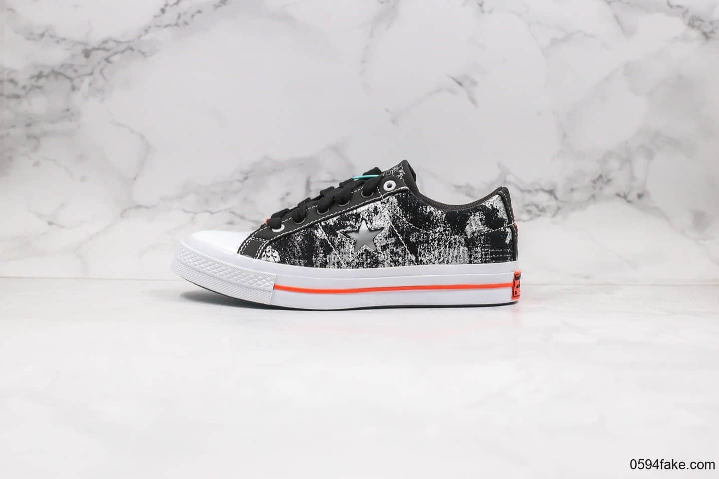 匡威Sad Boys x Converse One Star公司级版本伤心男孩联名木村一星系列板鞋涂鸦灰黑配色原楦开发 货号:165743C