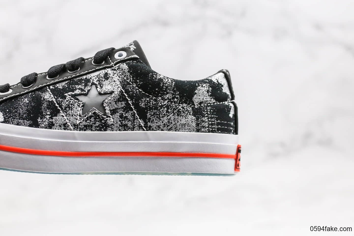 匡威Sad Boys x Converse One Star公司级版本伤心男孩联名木村一星系列板鞋涂鸦灰黑配色原楦开发 货号:165743C