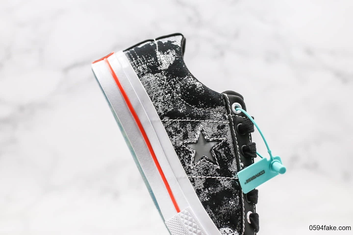 匡威Sad Boys x Converse One Star公司级版本伤心男孩联名木村一星系列板鞋涂鸦灰黑配色原楦开发 货号:165743C