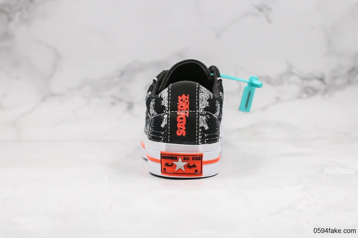 匡威Sad Boys x Converse One Star公司级版本伤心男孩联名木村一星系列板鞋涂鸦灰黑配色原楦开发 货号:165743C