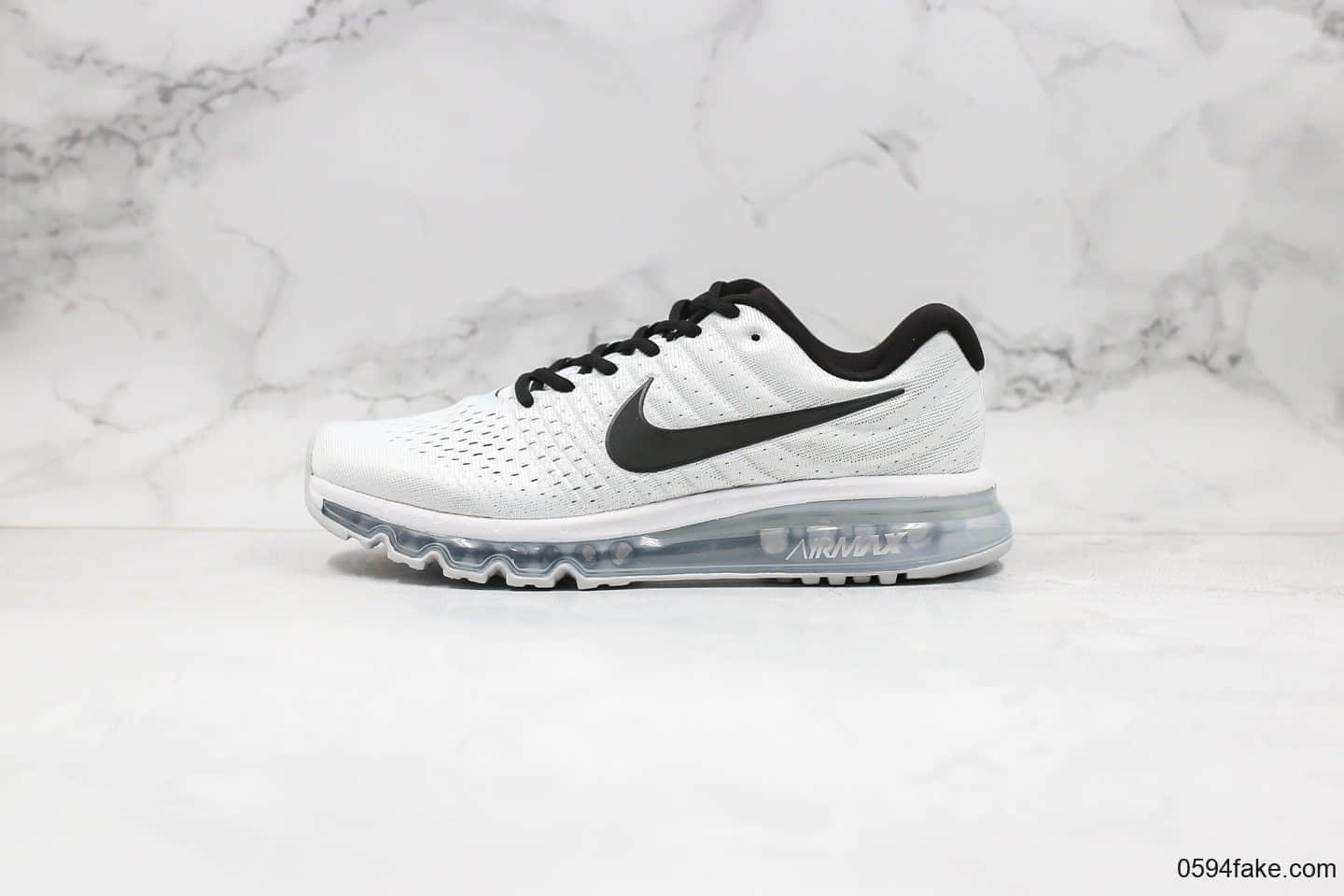 耐克Nike Air Max 2017纯原版本大气垫白黑色原档案数据开发原盒原标 货号:849559-100