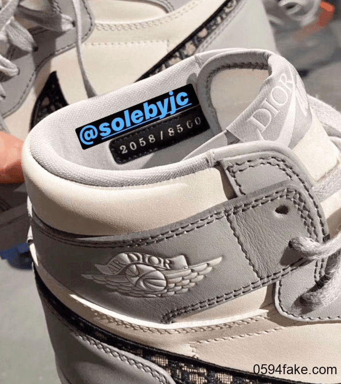 限量8500双!Dior x AJ1入手难度也太高了! 货号:CN8607-002