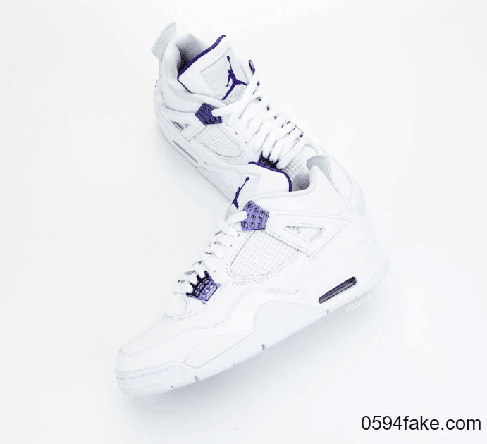 清爽白紫配色!Air Jordan 4“ Court Purple”实物图曝光! 货号:CT8527-115