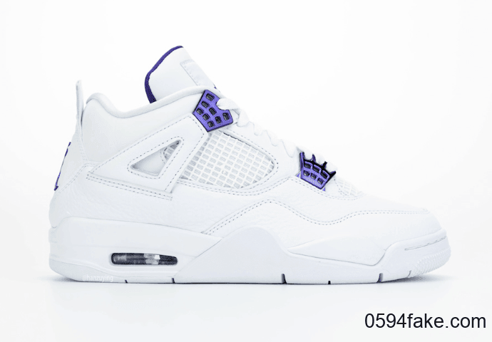 清爽白紫配色!Air Jordan 4“ Court Purple”实物图曝光! 货号:CT8527-115