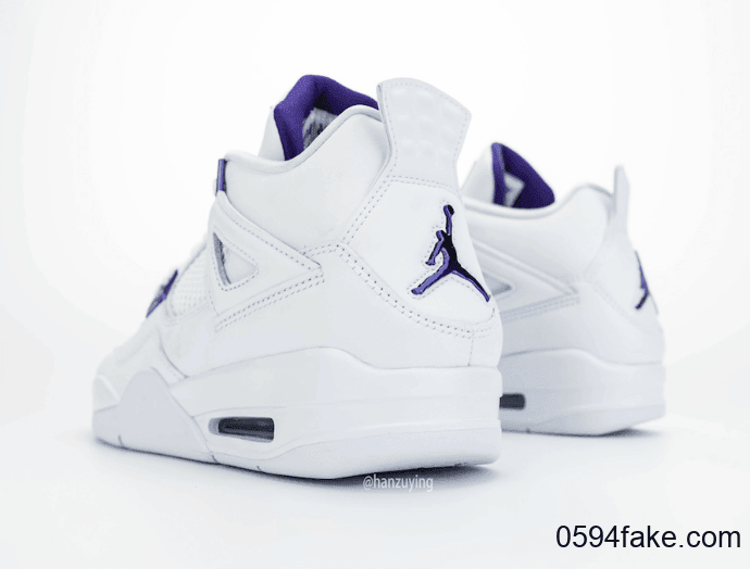 清爽白紫配色!Air Jordan 4“ Court Purple”实物图曝光! 货号:CT8527-115