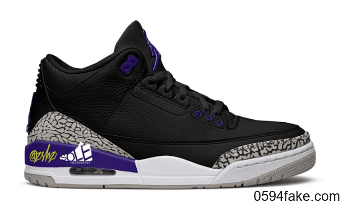 经典黑紫配色!全新AJ3“Court Purple”将于11月14日发售! 货号:CT8532-050