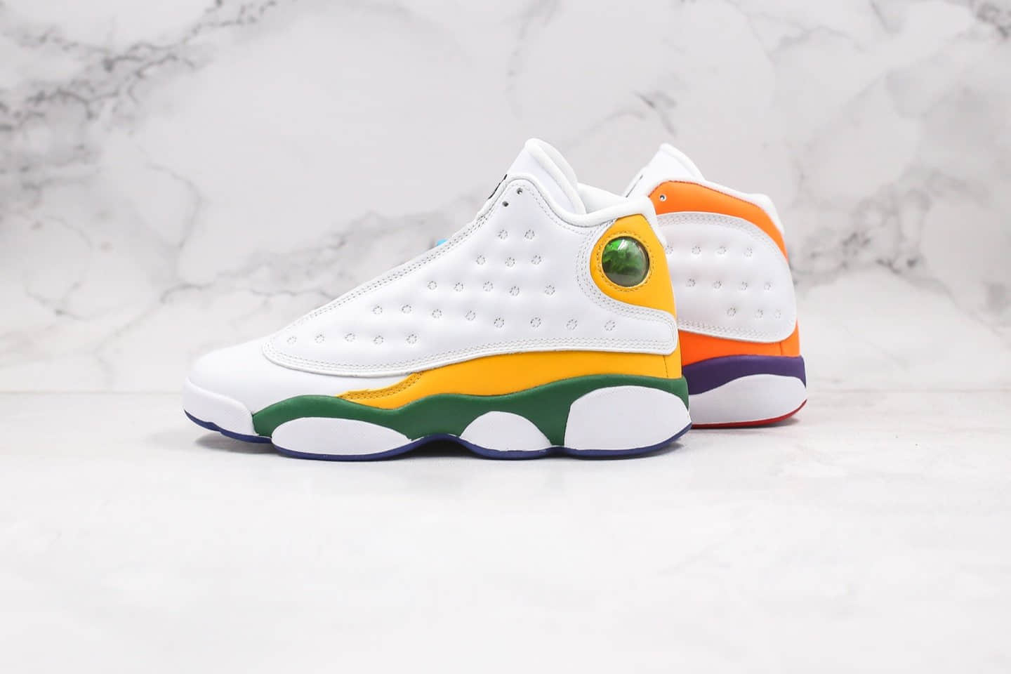 乔丹Air Jordan 13 GS Playground纯原版本黄橙绿紫鸳鸯配色AJ13进口头层皮料一比一开发 货号:CV0785-158