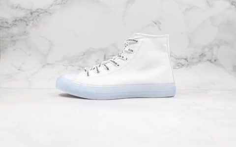 匡威Converse Chuck Taylor All Star公司级版本高帮果冻底白色帆布鞋原楦头纸板打造 货号:168115C