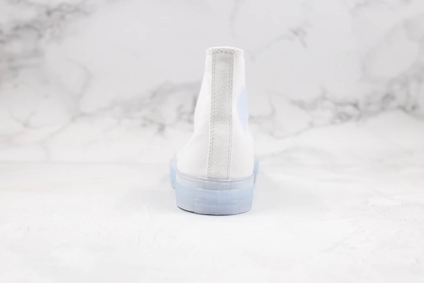 匡威Converse Chuck Taylor All Star公司级版本高帮果冻底白色帆布鞋原楦头纸板打造 货号:168115C