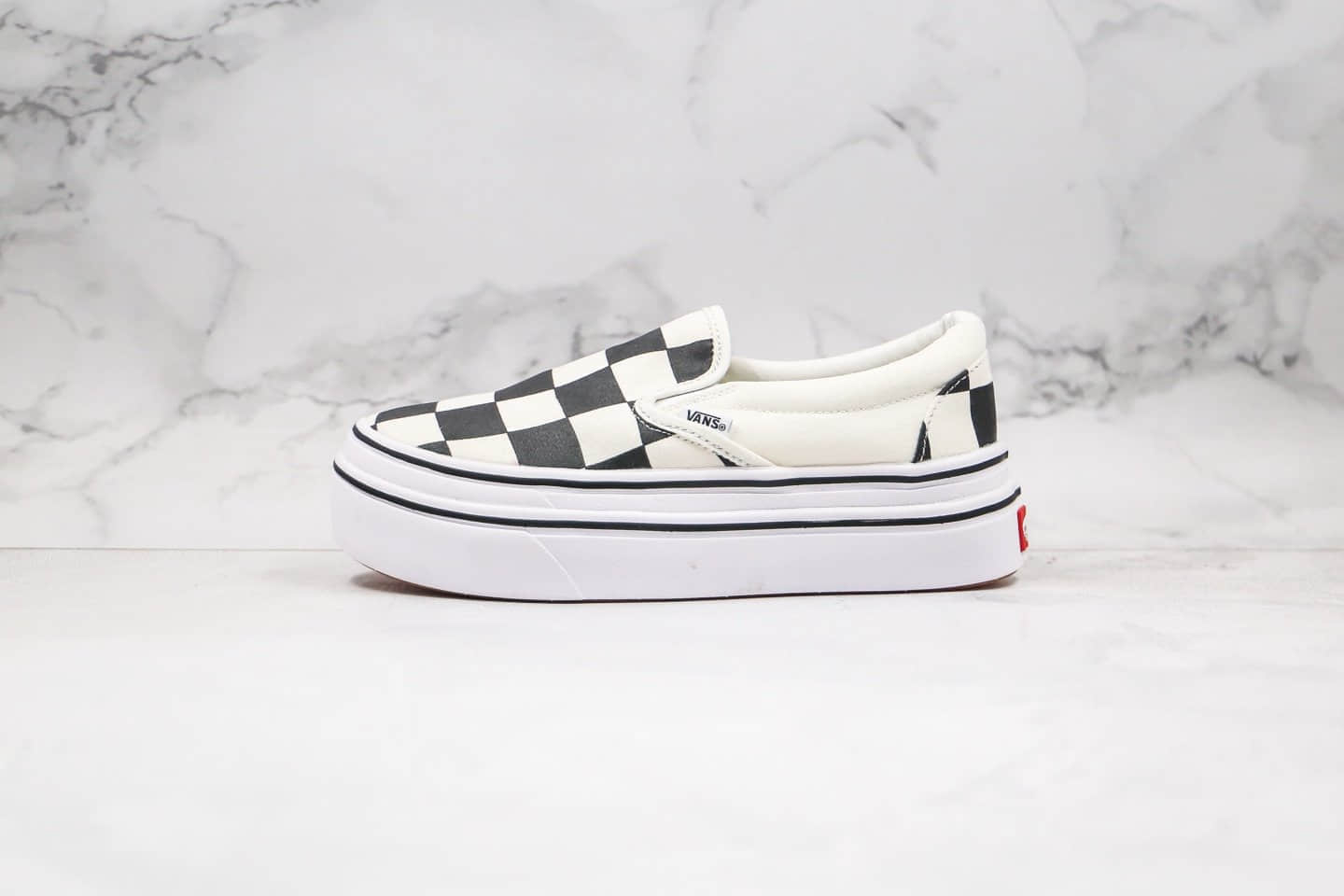 万斯Vans ComfyCush slip-on公司级版本厚底黑白棋盘格子一脚蹬懒人鞋原厂硫化大底原盒原标