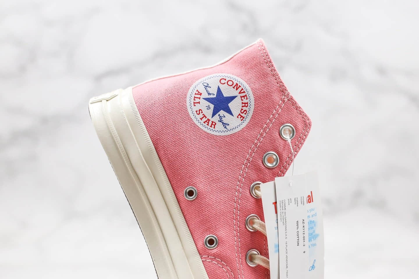 匡威Converse Chuck Taylor AllStar 70 Hi x CDG公司级版本川久保玲联名款爱心大眼粉色帆布鞋正确工艺大盒原厂硫化大底