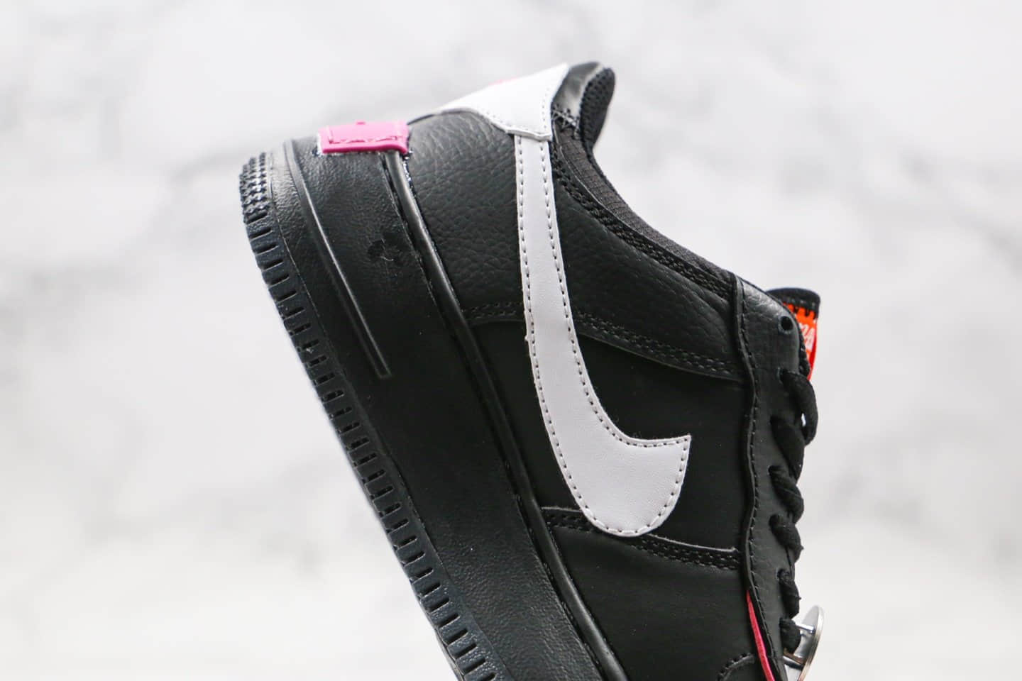 耐克Nike Air Force 1 Shadow纯原版本低帮空军一号马卡龙笑脸黑粉色原档案数据开发 货号:CU4743-001