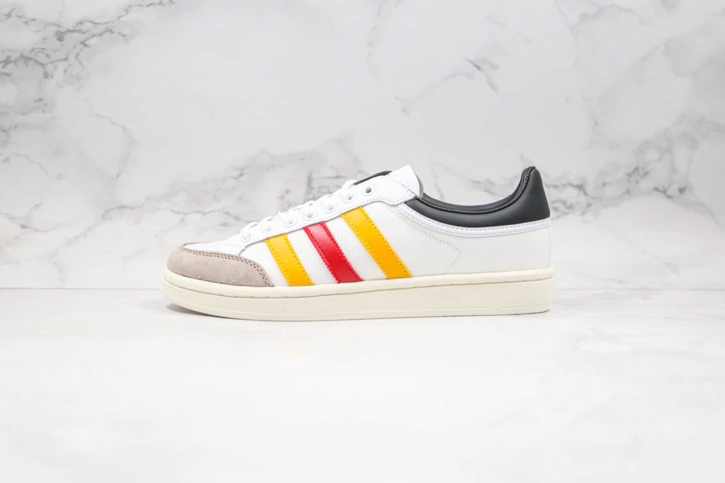 阿迪达斯adidas Originals Americana Low纯原版本三叶草低帮校园板鞋黄黑红色正确进口头层皮料 货号:EF2510