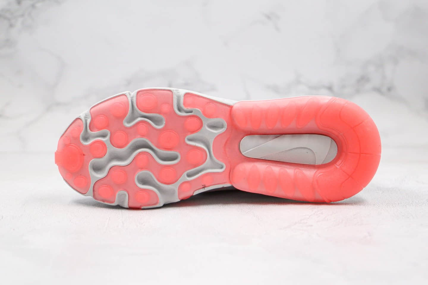 耐克Nike React Air Max 270 React纯原版本气垫鞋半掌气垫网纱3M反光白红色原档案数据开发真小潘气垫高弹中底 货号：CQ6549-100