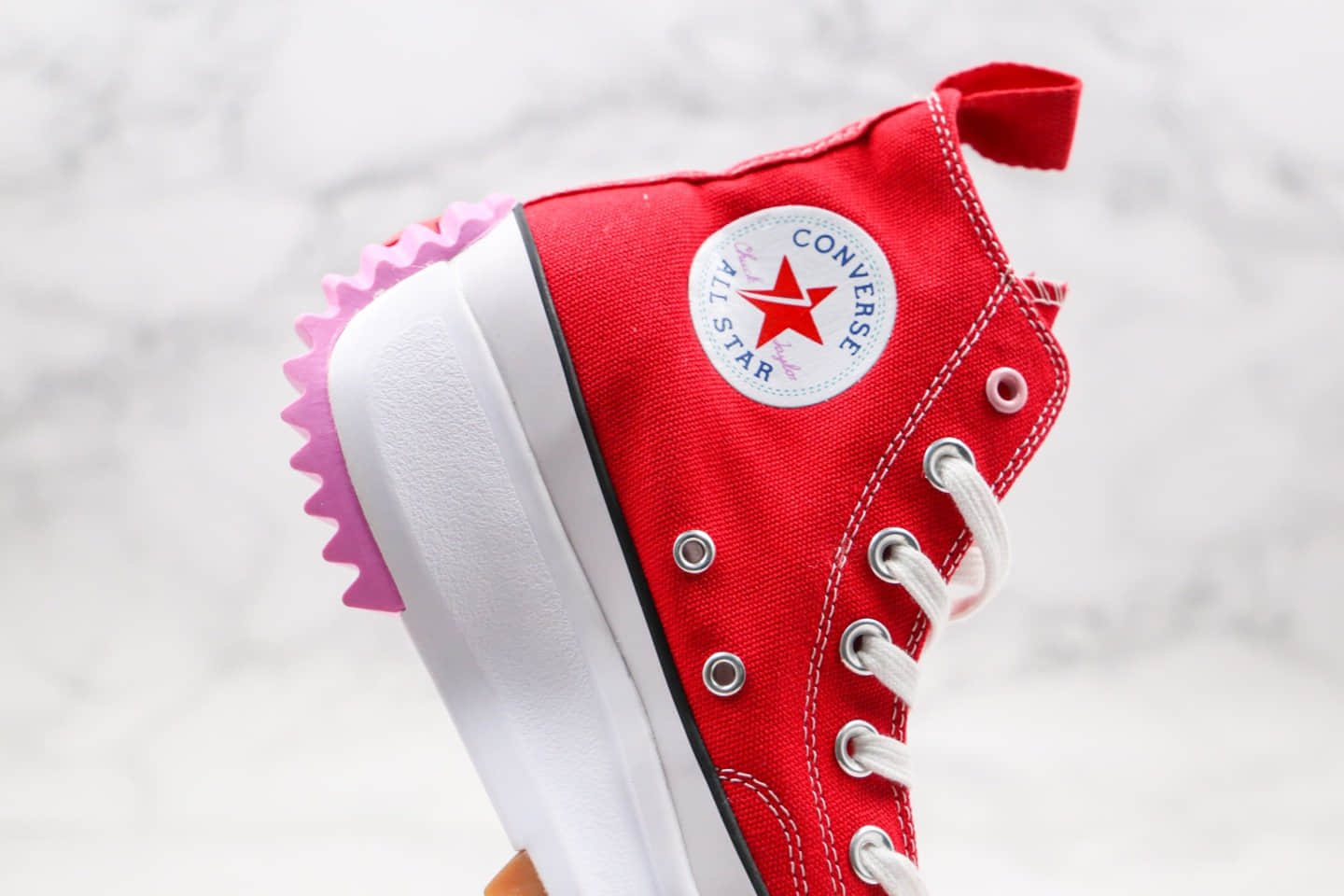 匡威J.W. Anderson x Converse chuck Run Star Hike1970s纯原版本厚底松糕锯齿鞋红色原盒配件原楦头纸板打造