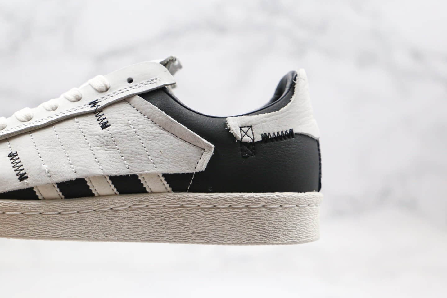 阿迪达斯Adidas Original Superstar WS2纯原版本三叶草贝壳头解构黑白灰色原盒原标原楦头纸板打造 货号:FV3023