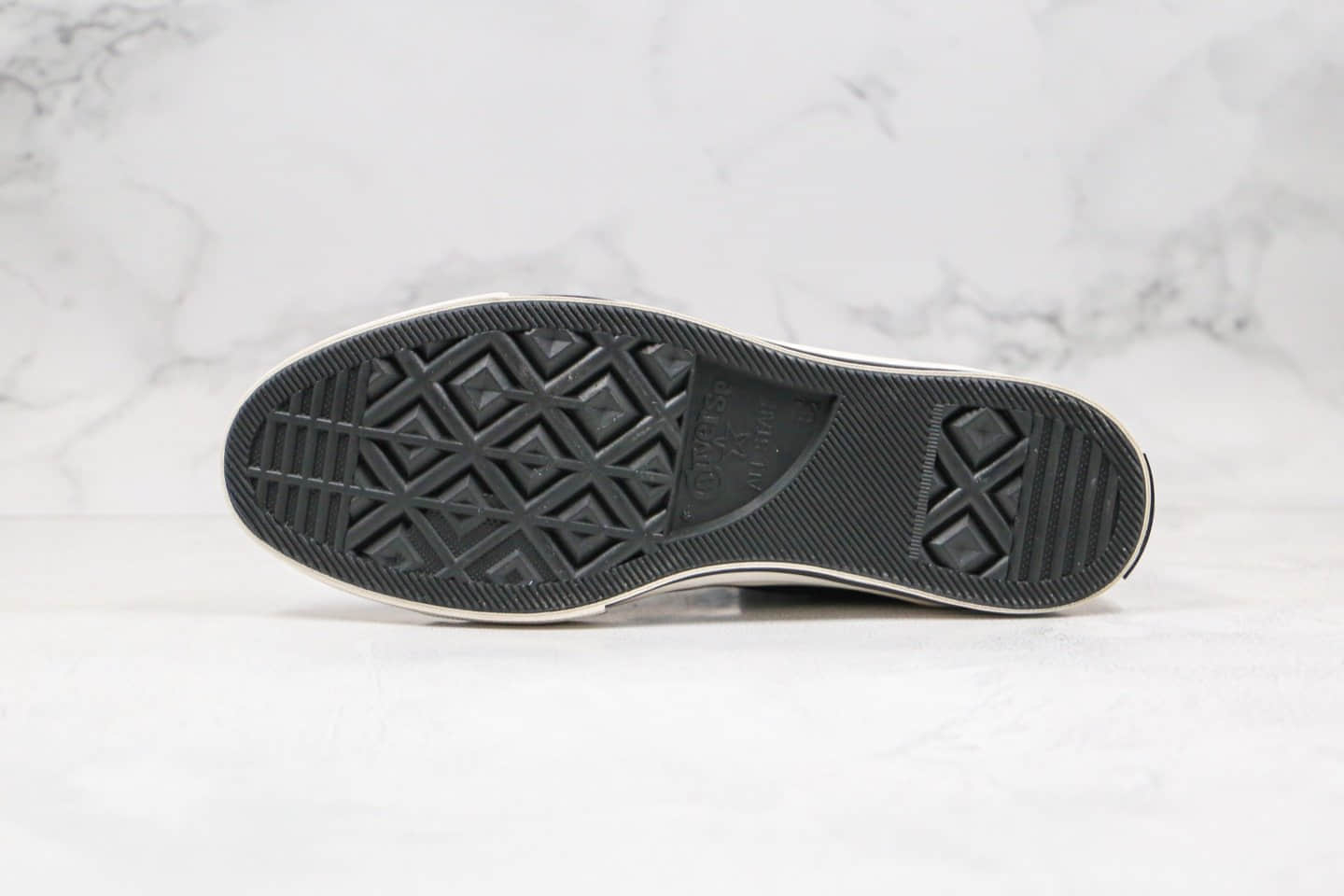 匡威Converse Chuck Taylor All Star公司级版本高帮黑白色Gore-tex联名款串标黑武士帆布鞋原厂硫化大底 货号:163343C