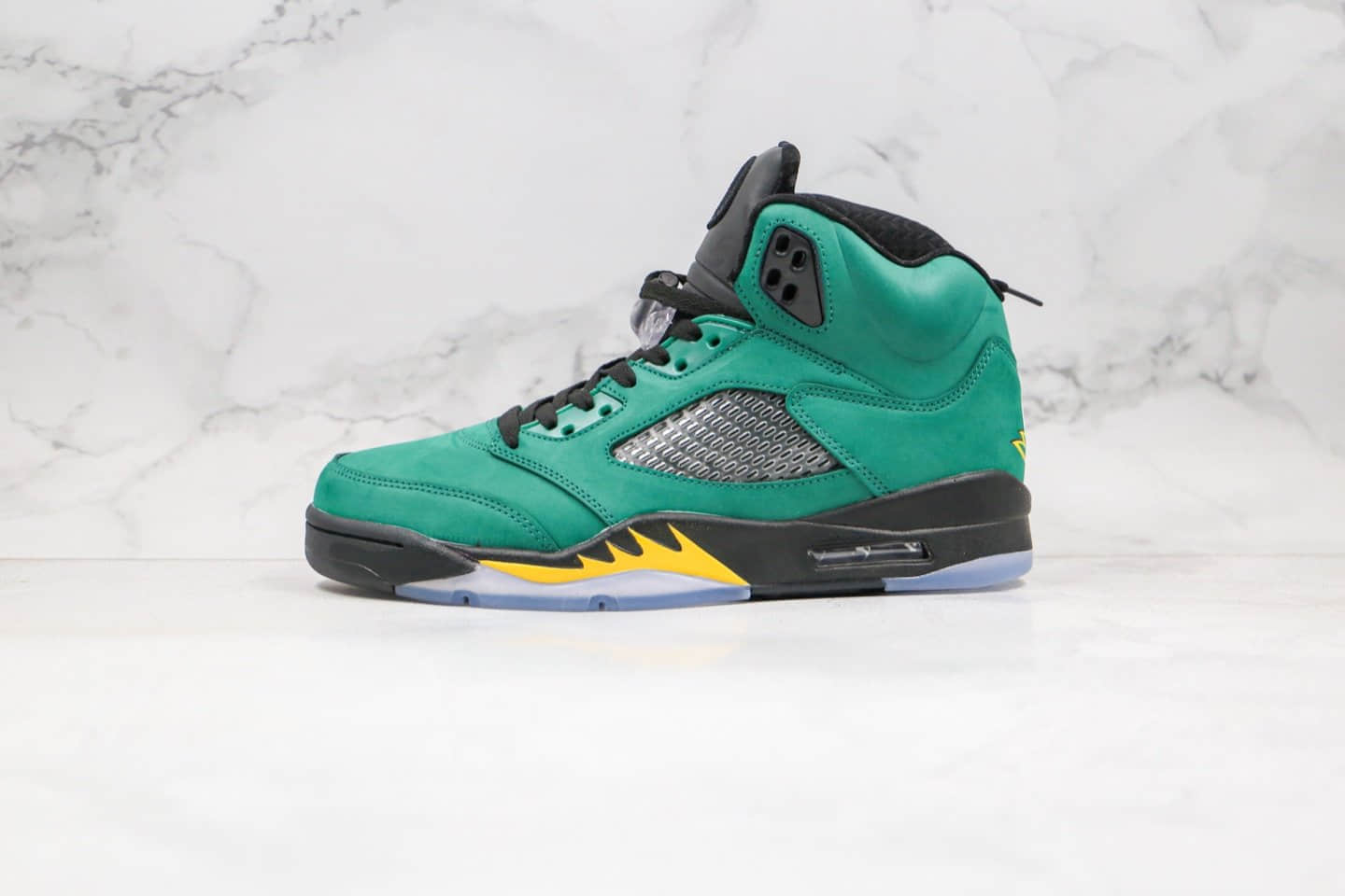 乔丹Air Jordan 5 Oregon Ducks纯原版本鸭子绿色俄勒冈AJ5原盒原标原楦头纸板打造正确3M反光鞋舌 货号:454803-535