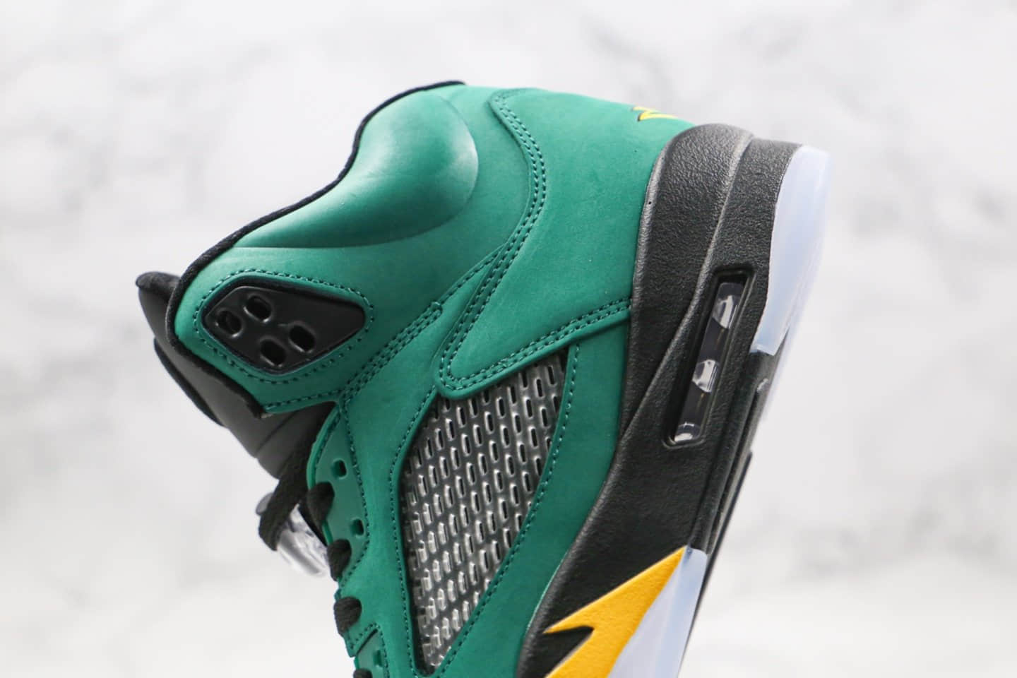 乔丹Air Jordan 5 Oregon Ducks纯原版本鸭子绿色俄勒冈AJ5原盒原标原楦头纸板打造正确3M反光鞋舌 货号:454803-535