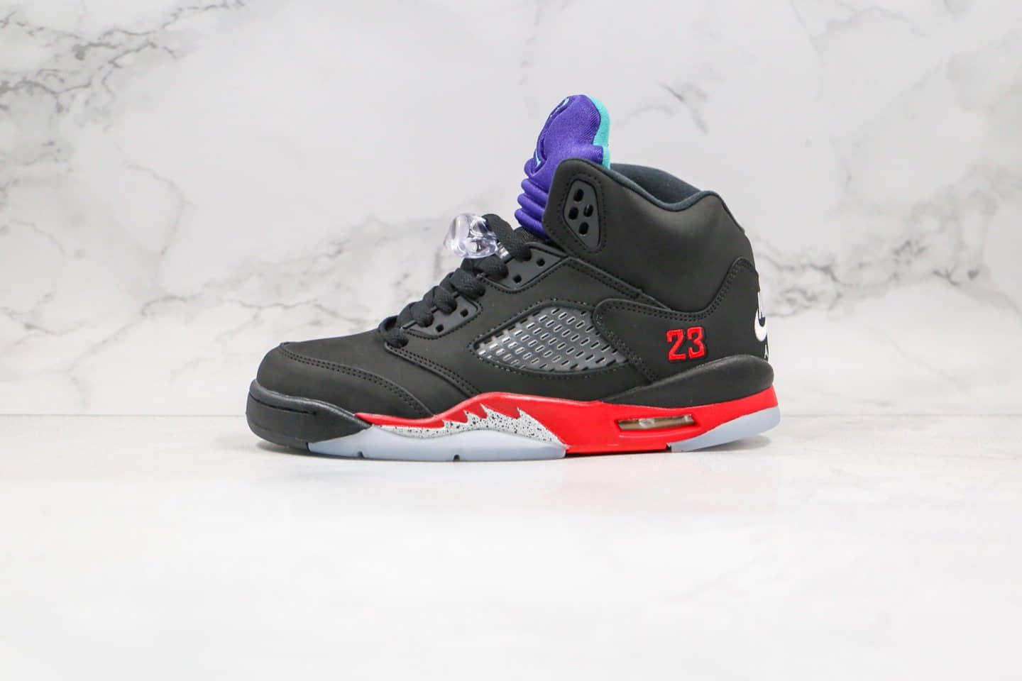 乔丹Air Jordan 5 Top 3纯原版本三十周年限定AJ5黑红紫色内置气垫原楦头纸板打造 货号:CZ1786-001