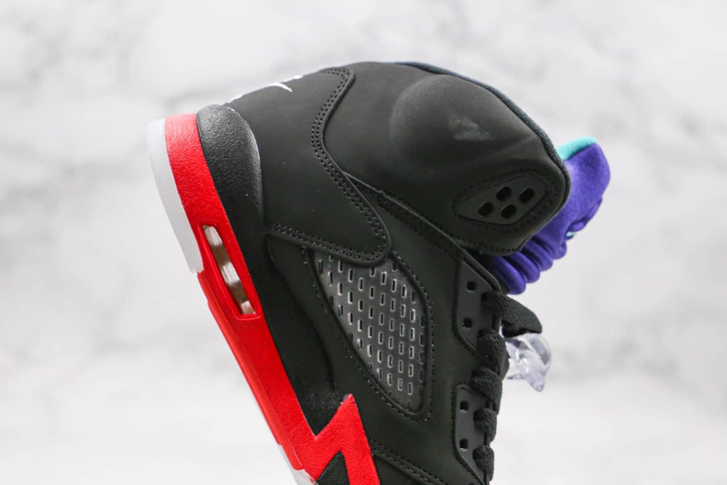 乔丹Air Jordan 5 Top 3纯原版本三十周年限定AJ5黑红紫色内置气垫原楦头纸板打造 货号:CZ1786-001
