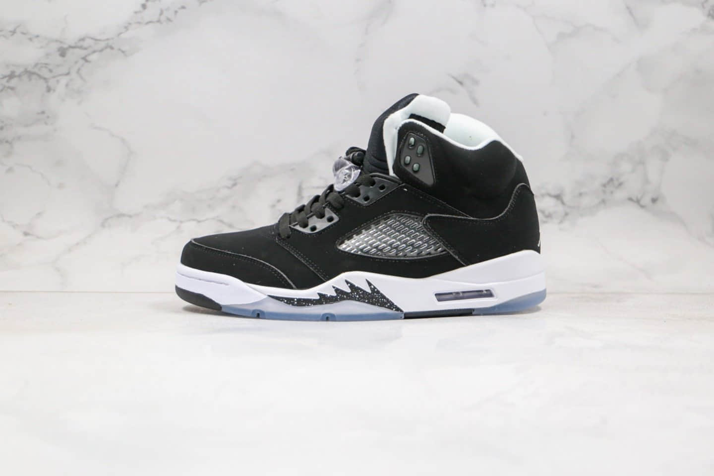 乔丹Air Jordan 5 Paris Saint-Germain纯原版本巴黎圣日耳曼联名款AJ5黑白色3M反光原楦头纸板打造 货号：136027-035