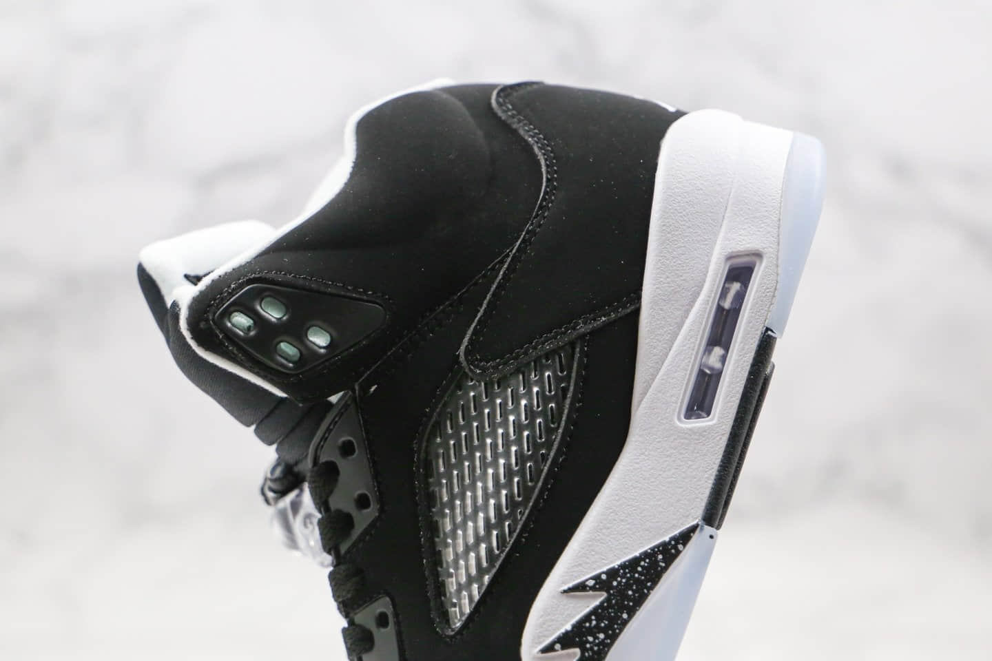 乔丹Air Jordan 5 Paris Saint-Germain纯原版本巴黎圣日耳曼联名款AJ5黑白色3M反光原楦头纸板打造 货号：136027-035