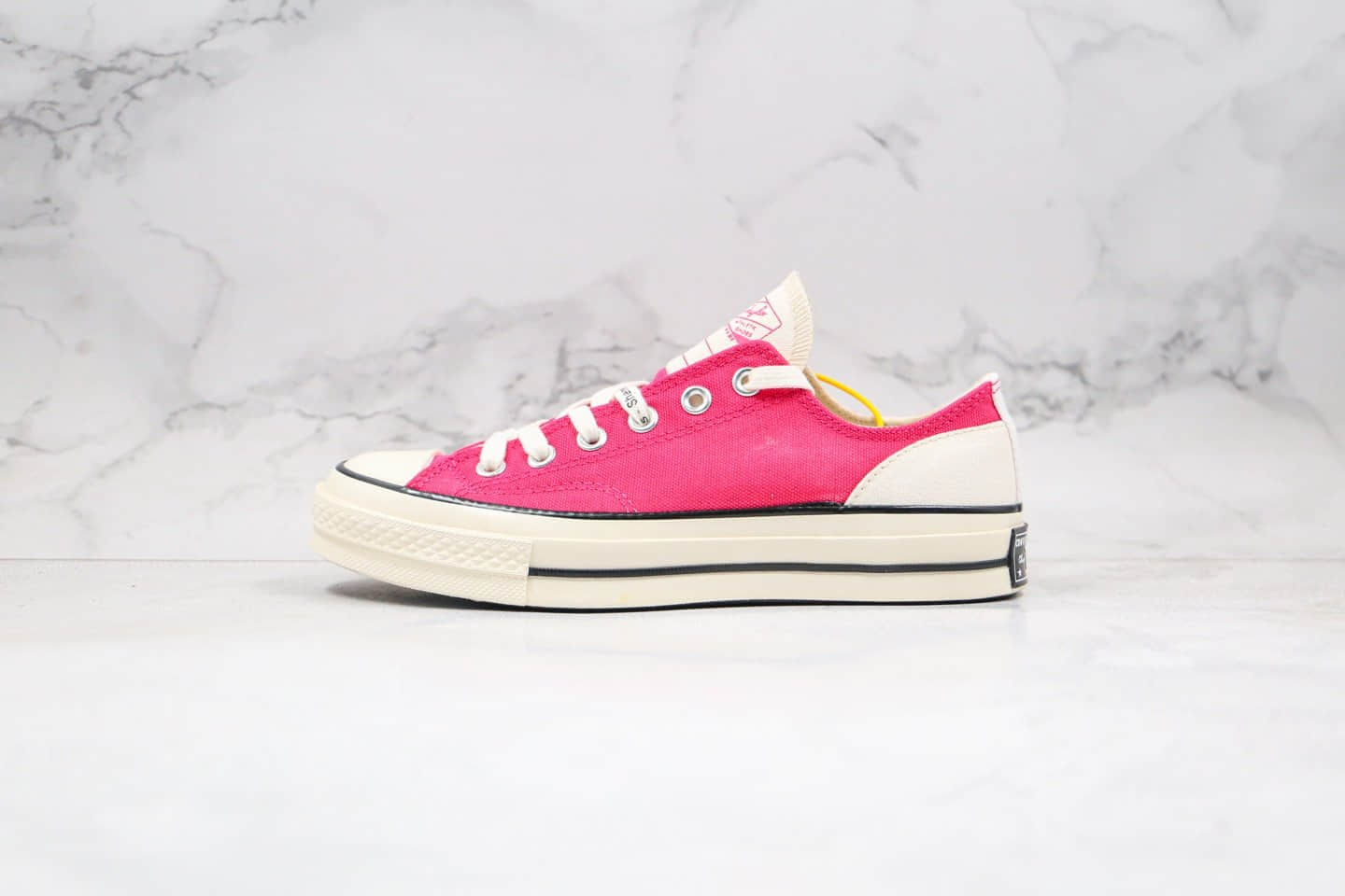 匡威Converse x Midnight Studio公司级版本联名款反标解构玫红色低帮内外反转原盒原标原厂硫化大底 货号:168829C