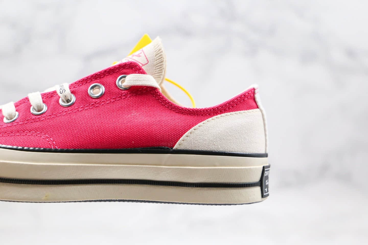 匡威Converse x Midnight Studio公司级版本联名款反标解构玫红色低帮内外反转原盒原标原厂硫化大底 货号:168829C