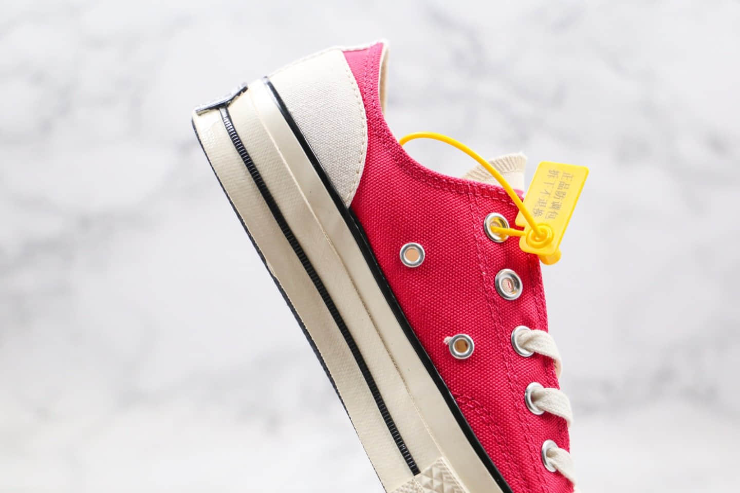 匡威Converse x Midnight Studio公司级版本联名款反标解构玫红色低帮内外反转原盒原标原厂硫化大底 货号:168829C