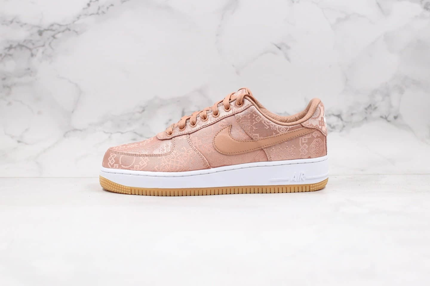 耐克Nike Air Force 1 x Clot纯原版本低帮空军一号粉丝绸内置气垫鞋面可撕正确内层 货号:CJ5290-600