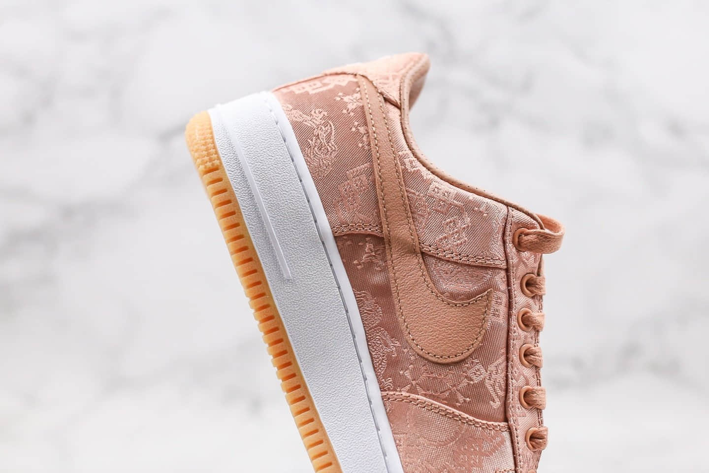 耐克Nike Air Force 1 x Clot纯原版本低帮空军一号粉丝绸内置气垫鞋面可撕正确内层 货号:CJ5290-600