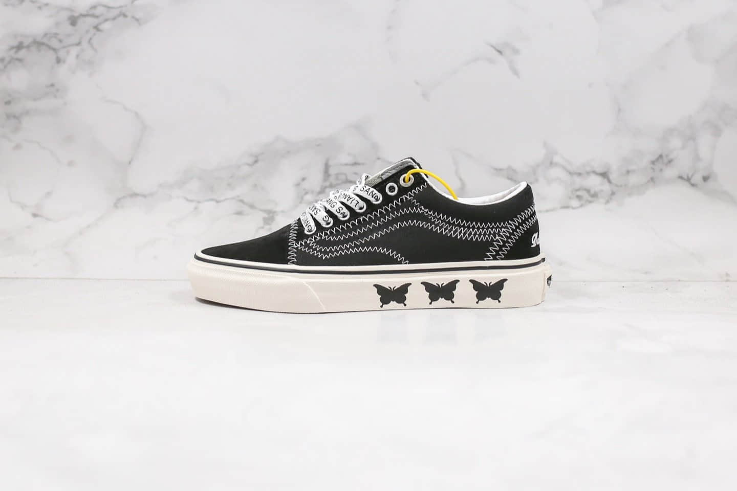 万斯Vans x Sandy Liang公司级版本联名款低帮小红书爆款黑蝴蝶原厂硫化大底内置钢印