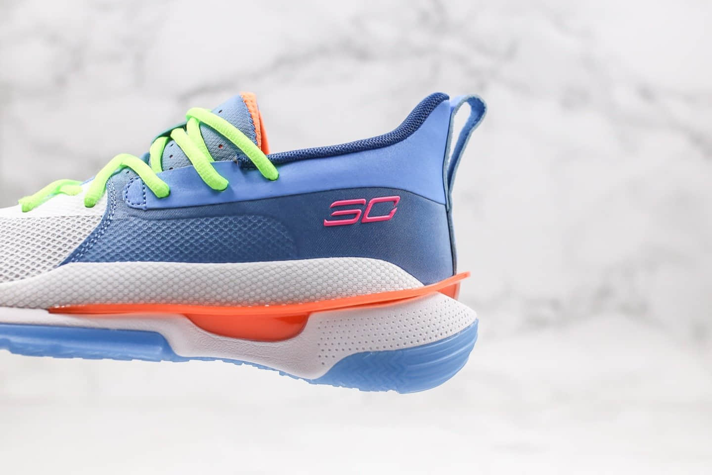 安德玛UNDER ARMOUR CURRY 7纯原版本库里7代篮球鞋蓝白色原鞋一比一开发支持实战 货号:3021258-404