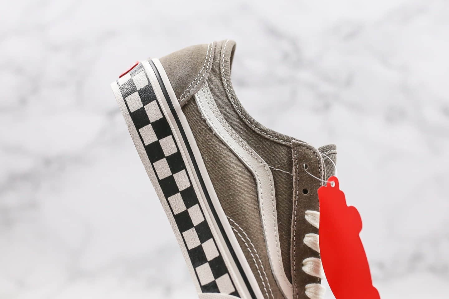 万斯Vans Style 36 Decon SF公司级版本半月包头棋盘格奶茶配色原厂硫化大底区别市面冷硫版本