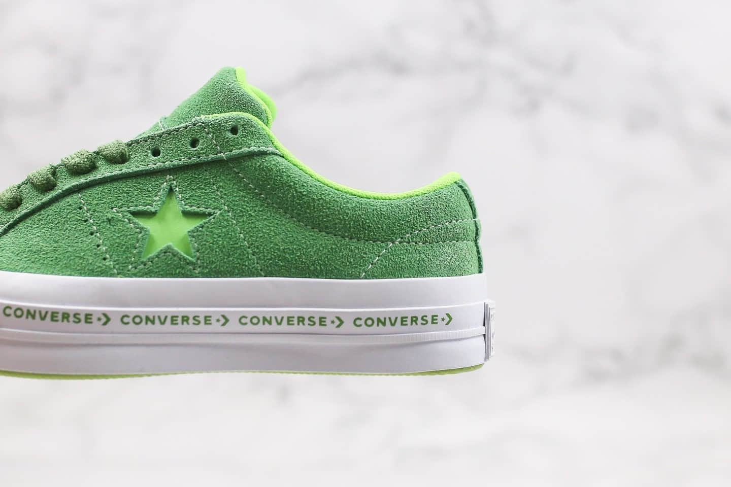 匡威Converse One Star Ox Pinstripe公司级版本木村一星系列苹果绿配色原厂硫化大底正确硅蓝PU软中底 货号:159816C