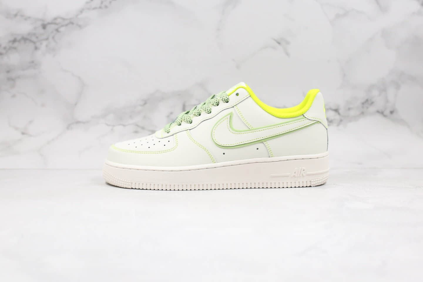 耐克Nike Air Force 1 '07 LV8纯原版本低帮空军一号3M满天星反光3D立体勾白绿色内置气垫原档案数据开发 货号:315122-909