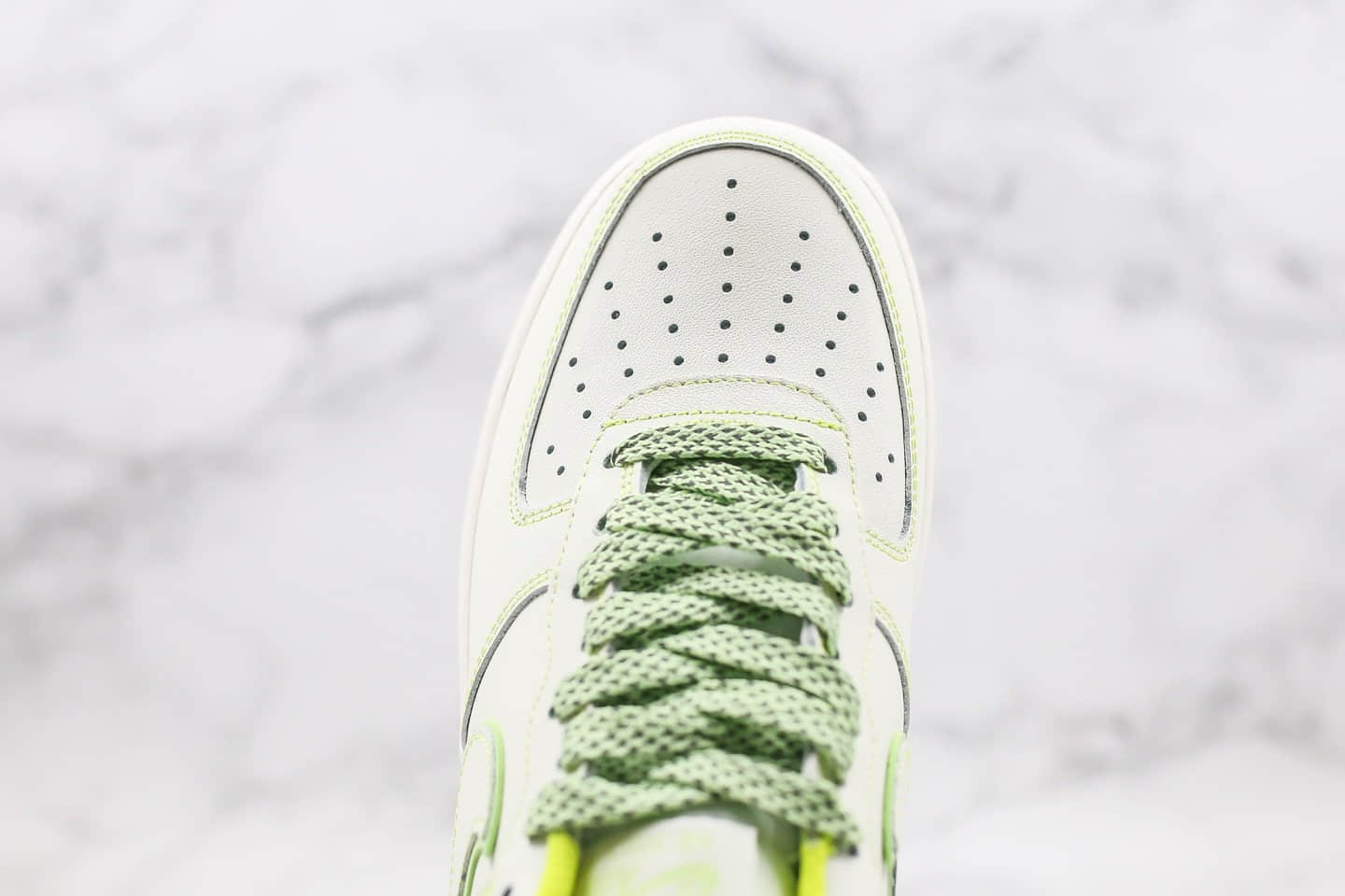 耐克Nike Air Force 1 '07 LV8纯原版本低帮空军一号3M满天星反光3D立体勾白绿色内置气垫原档案数据开发 货号:315122-909