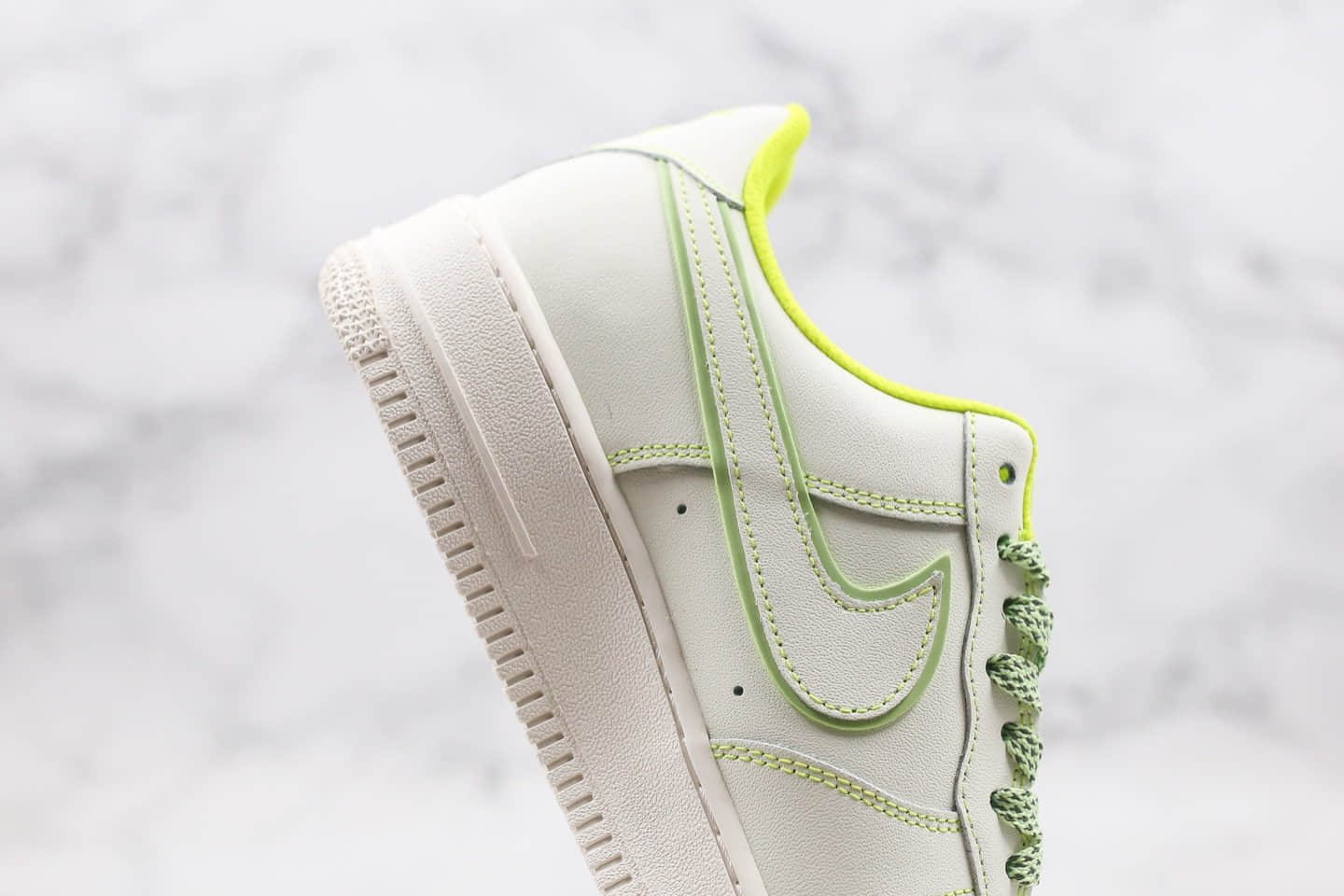 耐克Nike Air Force 1 '07 LV8纯原版本低帮空军一号3M满天星反光3D立体勾白绿色内置气垫原档案数据开发 货号:315122-909