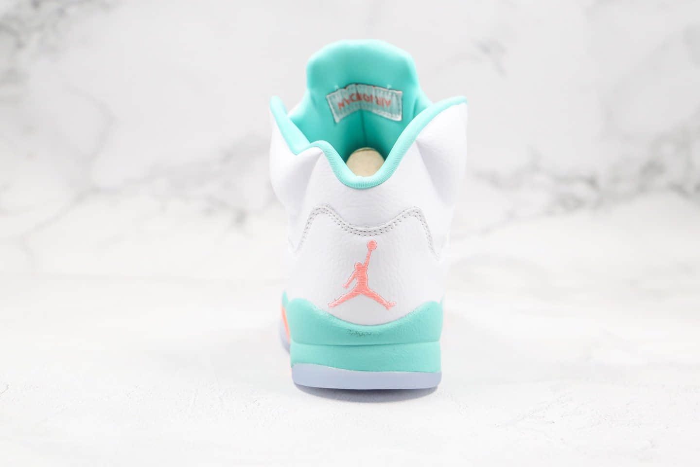 乔丹Air Jordan 5 Light Aqua纯原版本冰蓝糖果色AJ5内置可视气垫原档案数据开发正确后跟定型 货号：440892-100