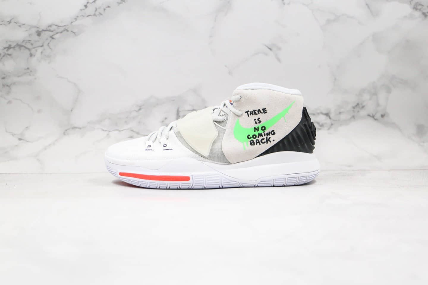 耐克Nike Kyrie 6 No Coming Back纯原版本欧文6代OW联名款白灰绿色内置气垫支持实战原档案数据开发 货号:BQ4631-005