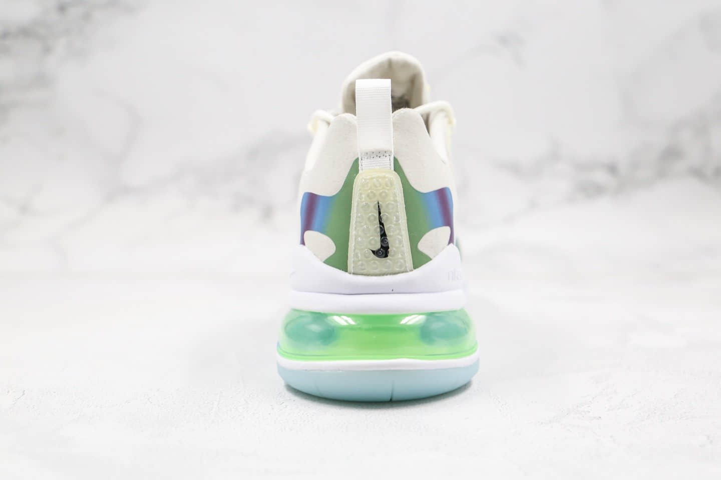 耐克Nike Max 270 React纯原版本气垫鞋Max270渐变白蓝色内置真实小潘气垫原档案数据开发 货号:CT5064-100