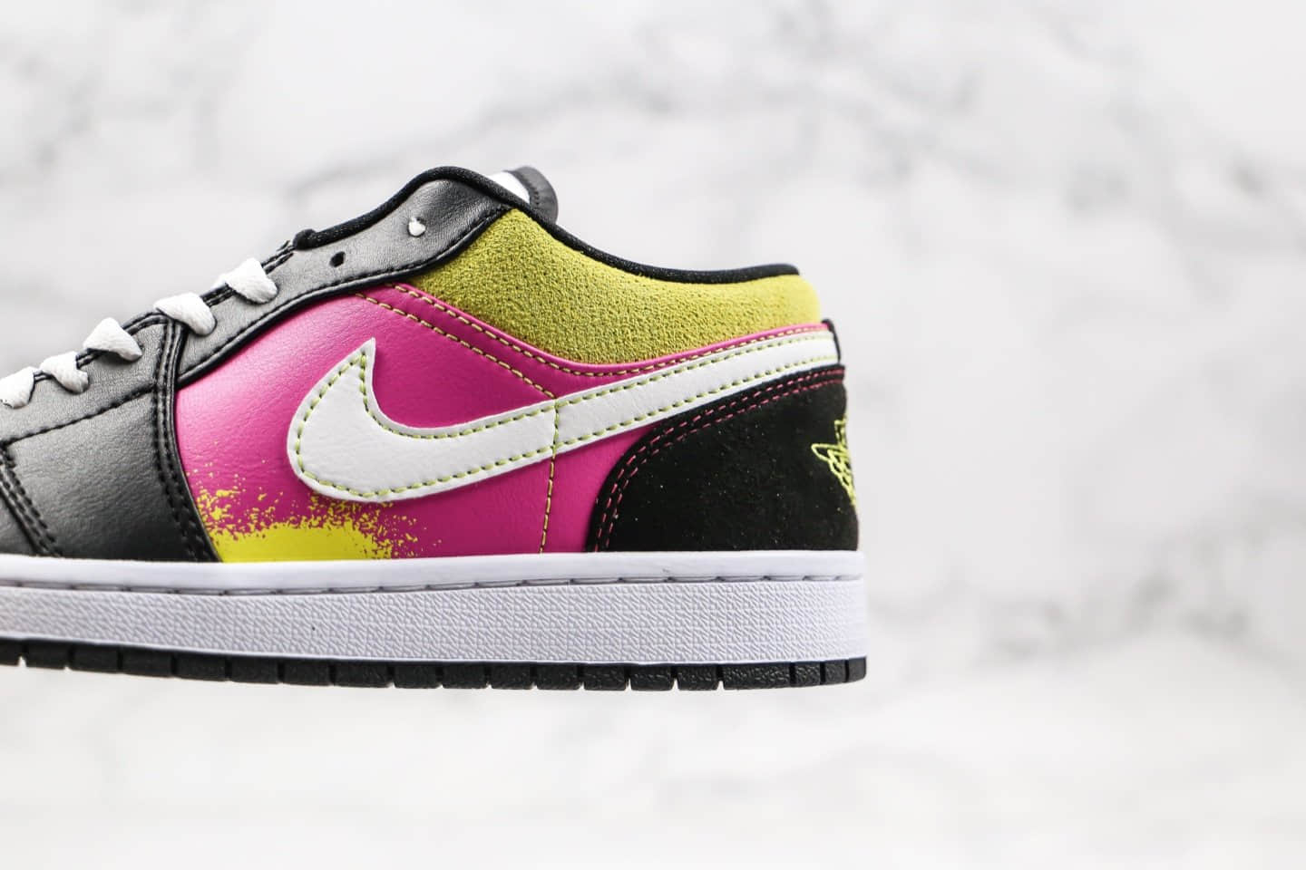 乔丹Air Jordan 1 Low纯原版本低帮AJ1黑芥末黄配色正确头层皮革鞋面原厂后跟定型 货号:CW5564-001