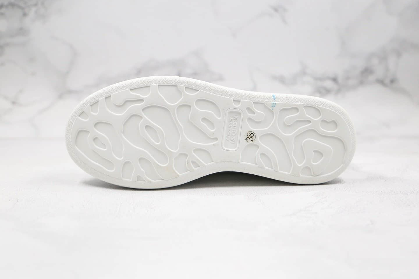 亚历山大Alexander McQueen sole sneakers纯原版本麦昆手绘夜光小白鞋原盒配件齐全正确丝绸牛皮鞋面