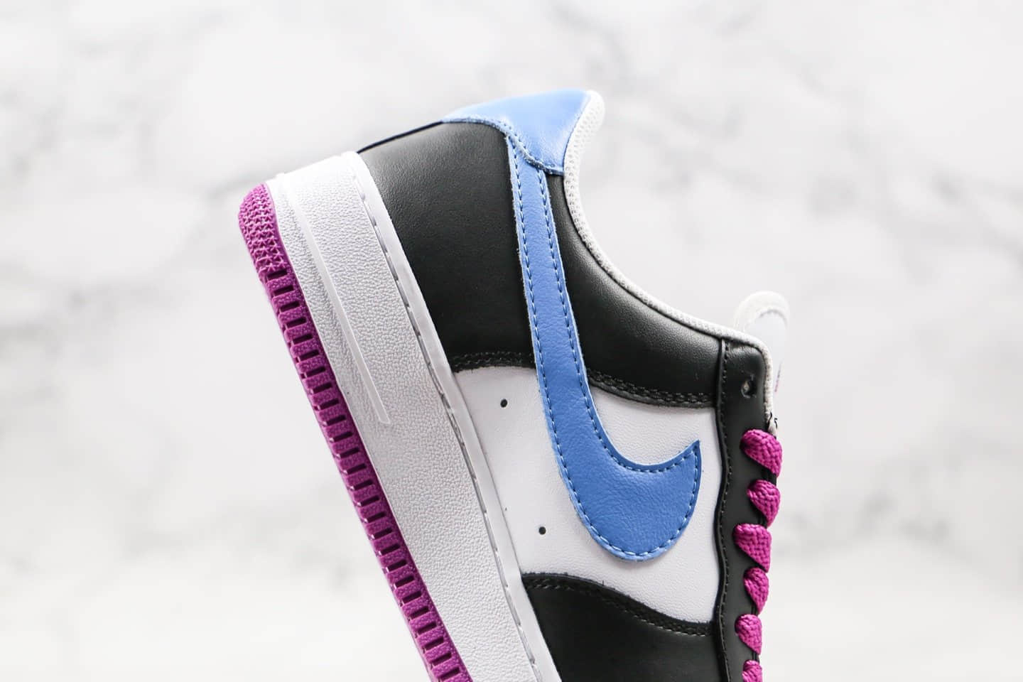 耐克Nike Air Force 1 x Kobe纯原版本科比纪念版空军一号黑紫蓝色原盒原标 货号:KB8626-024